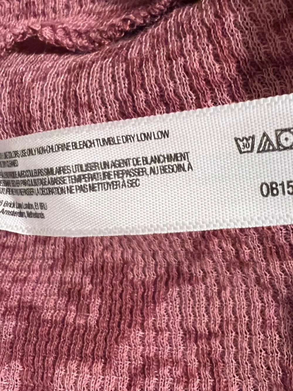 Intimately Free People Women’s Dusty Rose Patterned Turtleneck Long Sleeve TopXL - Picture 3 of 5